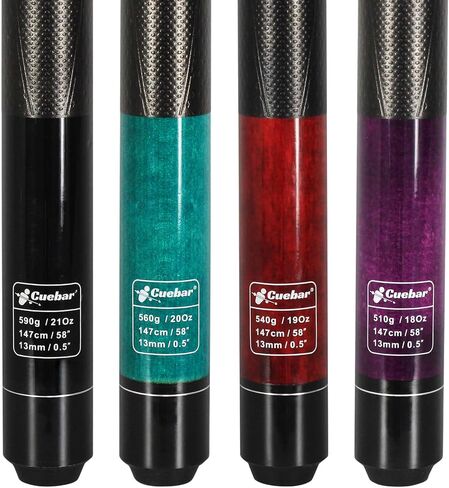 Pool Sticks Set of 4, Pool Cues 18 19 20 21 Oz in 4, 2-Piece House Bar Billiard Cue Stick with 3D Grip, 58" Pool Table Sticks for Men Women in Kuwait