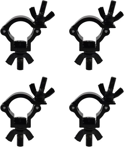 O Truss Clamp,TTZEZE Silver Stage Lights Clamp,Aluminum Alloy Heavy Duty Truss Light Clamps,Perfectly Fit OD 24-26mm/0.94-1.02''of Tube/Pipe,Truss for Stage Lighting Projector Par Lights,4 PCS in Kuwait