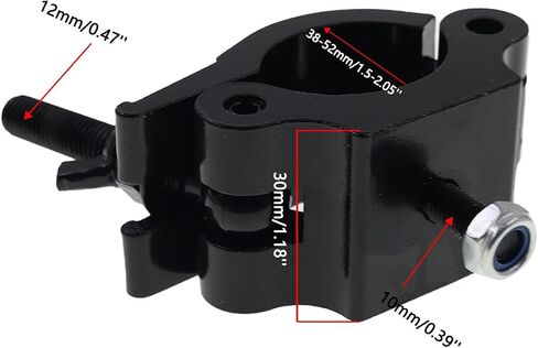 O Truss Clamp,TTZEZE Silver Stage Lights Clamp,Aluminum Alloy Heavy Duty Truss Light Clamps,Perfectly Fit OD 24-26mm/0.94-1.02''of Tube/Pipe,Truss for Stage Lighting Projector Par Lights,4 PCS in Kuwait