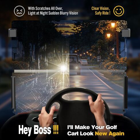 Club Car Precedent Windshield for Golf Cart Windshield Replacement,Foldable Tinted Acrylic panel material firmly match Club Car Precedent 2004 and Up Models in Saudi Arabia