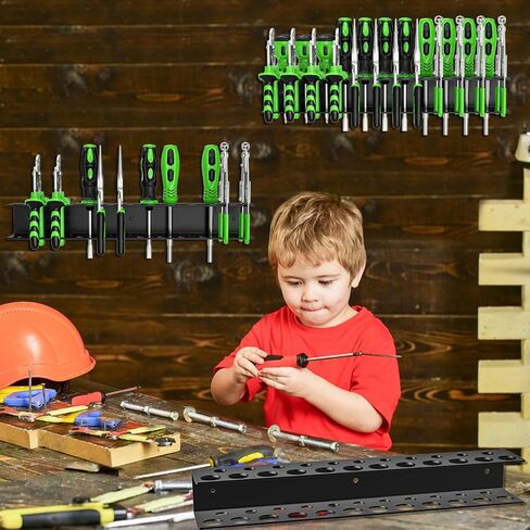 Screwdrivers Pliers Holder Wall Mount, Heavy Duty Metal Utility Storage Rack for Pliers Small Tools, Screw Driver Organizer Suitable Garages Homes Workshops Sheds (23 holes 1PC) in Saudi Arabia