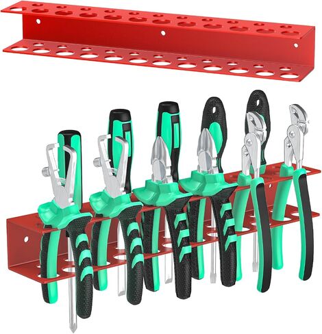 Screwdrivers Pliers Holder Wall Mount, Heavy Duty Metal Utility Storage Rack for Pliers Small Tools, Screw Driver Organizer Suitable Garages Homes Workshops Sheds (23 holes 1PC) in Saudi Arabia