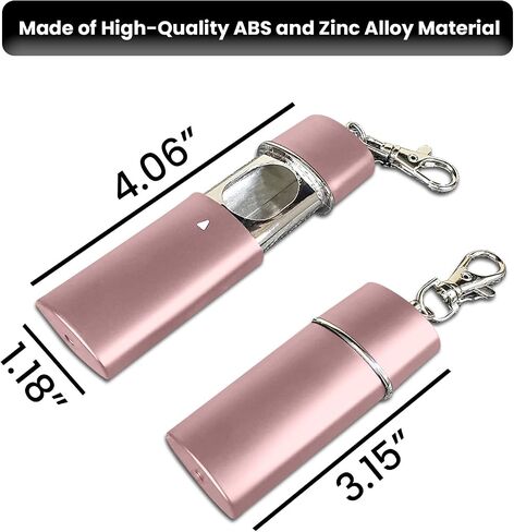 Ashtrays for Cigarettes Portable Pocket Ashtray - Pack of 2 Premium Fireproof ABS Metal Smell Proof Cool Travel Ashtray with Keychain Outdoor Butt Disposal Tube Cute Fancy Ash Tray Black in Kuwait
