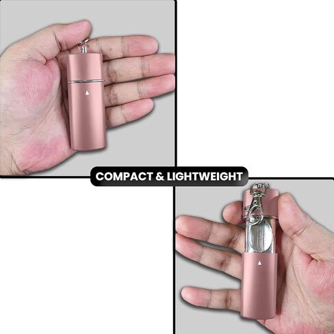 Ashtrays for Cigarettes Portable Pocket Ashtray - Pack of 2 Premium Fireproof ABS Metal Smell Proof Cool Travel Ashtray with Keychain Outdoor Butt Disposal Tube Cute Fancy Ash Tray Black in Kuwait
