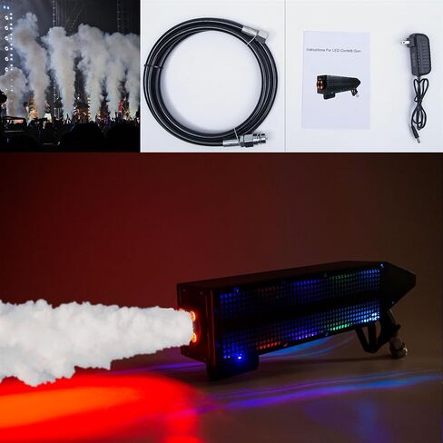 جهاز الدخان المكون من CO2 CO2 JET Machine LED CO2 مدفع مدفع مكبر الدخان مع RGB أضواء الكربون ثاني أكسيد غاز عمود البندقية مرحلة التأثير أنبوب 3M خرطوم لحفل الزفاف في ملهى ليلي دي جي هالوين in Kuwait