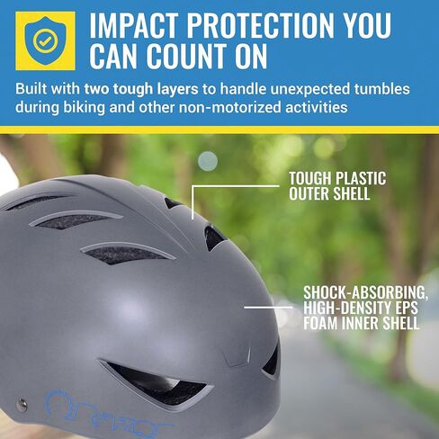 Razor V-12 Adult Multi-Sport Helmet - CPSC Approved Helmets for Adults with Adjustable Strap - Durable Bicycle Helmet with Foam Padding for ‎Cycling & Skateboarding in Kuwait