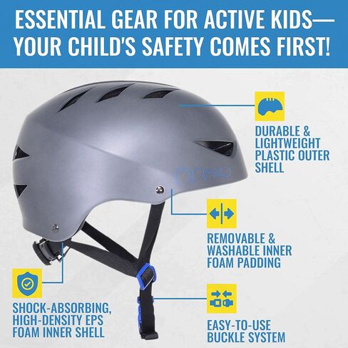 Razor V-12 Adult Multi-Sport Helmet - CPSC Approved Helmets for Adults with Adjustable Strap - Durable Bicycle Helmet with Foam Padding for ‎Cycling & Skateboarding in Kuwait