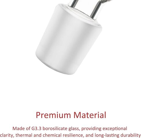 stonylab Glass Hollow Stopper, 5-Pack Borosilicate Glass Penny Head Glass Hollow Stopper with Closed Bottom for 14/20 Outer Joint Glass in Kuwait