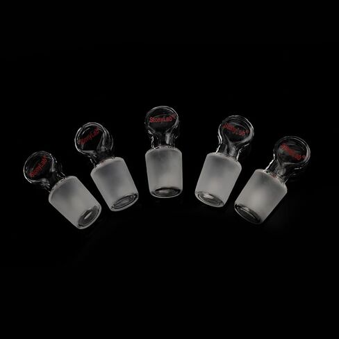 stonylab Glass Hollow Stopper, 5-Pack Borosilicate Glass Penny Head Glass Hollow Stopper with Closed Bottom for 14/20 Outer Joint Glass in Kuwait