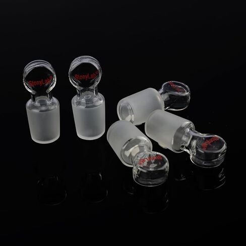 stonylab Glass Hollow Stopper, 5-Pack Borosilicate Glass Penny Head Glass Hollow Stopper with Closed Bottom for 14/20 Outer Joint Glass in Kuwait