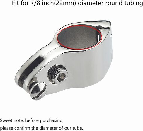 تينغزيغو بيميني الجزء العلوي من الشرائح ، شرائح الفك المفصلي لمدة 7/8 بوصة أو 1 بوصة أنابيب مستديرة OD ، أجهزة بيميني أعلى ، 316 الفولاذ المقاوم للصدأ (2 عبوات) in Kuwait