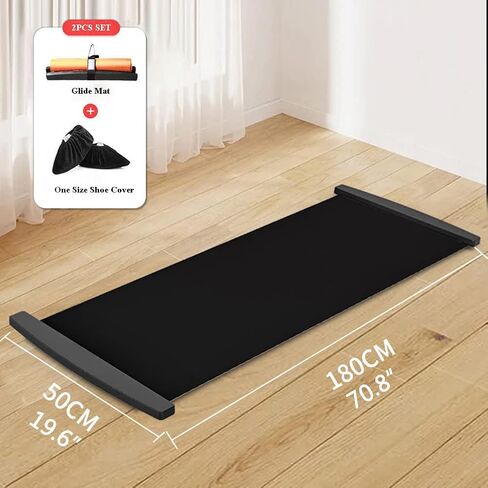 Slide Board with and Separator, Sliding Booties, Slide Mat for Leg Pot Training Fitness and Athletic Training - Improve Balance Ability in Kuwait