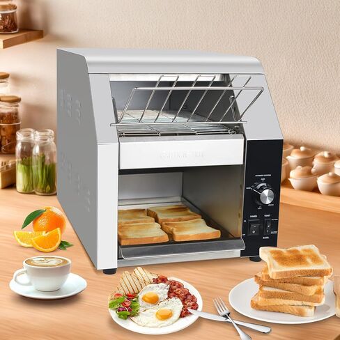 Hakka Toaster 4 Slice, Heavy-Duty Stainless Steel Toaster Commercial Toaster with Extra Wide Slots with Auto Shut-off/Cancel Button & Removable Crumb Tray, 1800W/120V in Kuwait