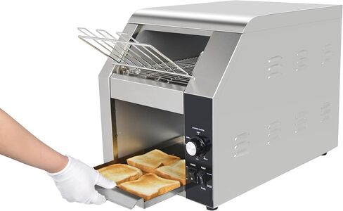 Hakka Toaster 4 Slice, Heavy-Duty Stainless Steel Toaster Commercial Toaster with Extra Wide Slots with Auto Shut-off/Cancel Button & Removable Crumb Tray, 1800W/120V in Kuwait