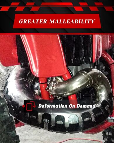 Motorcycle Exhaust Heat Shield Cover Universal Muffler Pipe Guard Protector For YZ WR XSR TTR YZF MT PW And Most Motorcycle Dirt Bike - 610mm BLUE in Kuwait