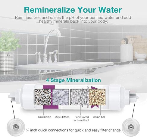 SimPure 5-Stage Reverse Osmosis Replacement Filter Set with 75 GPD RO Membrane, 5pc Pre & Post Replacement Cartridge Pack Kit for Standard 5-Stage Reverse Osmosis RO Systems in Kuwait