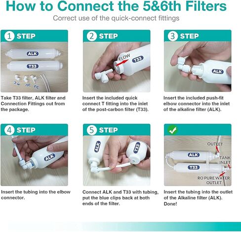 SimPure 5-Stage Reverse Osmosis Replacement Filter Set with 75 GPD RO Membrane, 5pc Pre & Post Replacement Cartridge Pack Kit for Standard 5-Stage Reverse Osmosis RO Systems in Kuwait