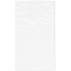 Plymor 5 "× 8" (حزمة 200) ، الأكياس البلاستيكية ذات السوستة البيضاء 2 مل.