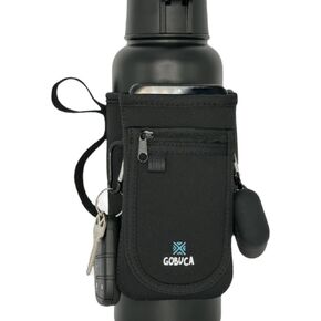 Magnetic Water Bottle Holder for Gym - Multi Purpose Magnetic Bag for Gym, Office & Travel - Gym Bag Magnetic Holder - Magnetic Gym Pouch - Holds phone, cards, keys & ear buds- Fits many sizes in Saudi Arabia