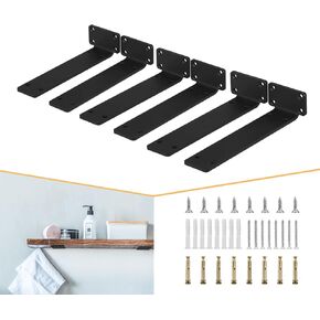 قوس الرف الأسود CLT ، 12 "× 5" ربع بوصة (1/4 ") سميكة الحمل الأقصى: 440 رطلًا قوسًا ريفيًا صناعيًا مزرعة مزرعة شديدة البرودة لمقاعد البدل