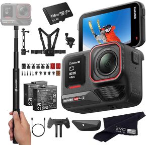 Insta360 Ace Pro 2 Snow Bundle- 8K Action Action Action Camera مشترك مع Leica ، مستشعر الرائد 1/1.3 "، 8K30 ، شاشة فليب 2.5"