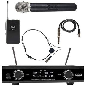 نظام ميكروفون رقمي لاسلكي مزدوج محمول باليد من CAD Audio GXLD2HHAH مع كبسولة D38، نطاق تردد AH (AMS-GXLD2-HHAH) in Kuwait