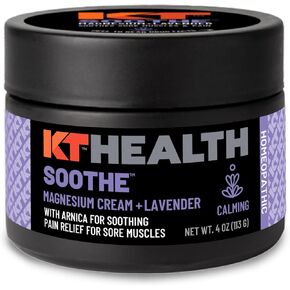 KT Health، كريم المغنيسيوم، ينشط - يدفئ ويرخي العضلات المشدودة - استخدمه قبل التمرين لتقليل التيبس