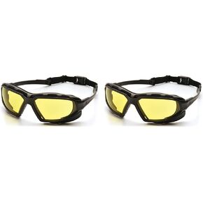 Pyramex Safety - SBG5080DT Highlander XP Eyewear، إطار أسود رمادي/مرآة داخلية وخارجية مضادة للضباب
