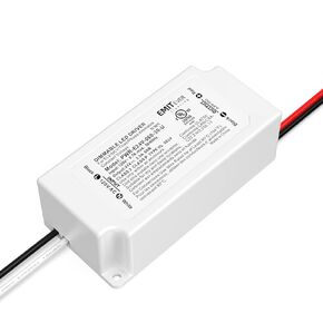 برنامج تشغيل LED قابل للتعتيم بقدرة 96 وات من EMITEVER، محول إلكتروني من 120 فولت تيار متردد إلى 24 فولت تيار مستمر، مزود طاقة قابل للتعتيم لضوء الشريط LED، المطبخ، الخزانة، متوافق مع معظم مخفتات Lutron وLeviton، الفئة 2، مدرج في قائمة UL