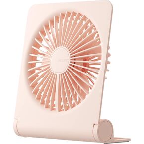 Jisulife Small Desk Fan ، السفر المحمول مع بطارية 4500 مللي أمبير في الساعة ، تصميم قابل للطي قابلة لإعادة الشحن للمرونة ، الرياح الهادئة القوية مع أوضاع السرعة 4 ، هدايا مثالية للمكتب/المنزل/التخييم - أبيض
