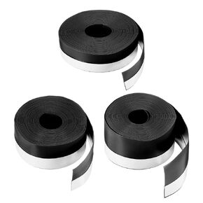 harfington 3pcs 59ft الطقس تجريد الباب ختم 25/35/45mm سيليكون ختم الشريط لباب مسودة سدادة شريط لاصق نافذة منزل دش زجاج الفجوات طول 18 متر، أبيض