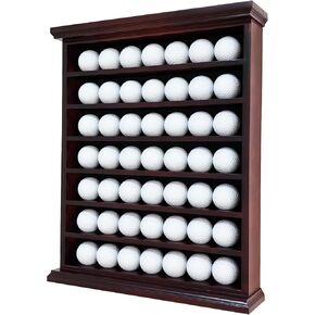 Deluxe Natural Wood Golf Ball Display Cabinet - Showcases Up to 49 Golf Balls - Ideal for Collectors & Enthusiasts in Kuwait
