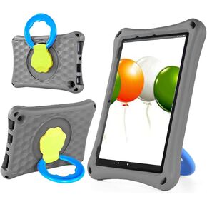 حافظة كمبيوتر لوحي Fire HD 10 جديدة كليًا للأطفال (إصدار 2023، الجيل الثالث عشر)، غير متوافقة مع iPad Samsung، حافظة خفيفة الوزن مقاومة للصدمات بمقبض دوار 360 درجة مضادة للأطفال (أزرق) in Kuwait