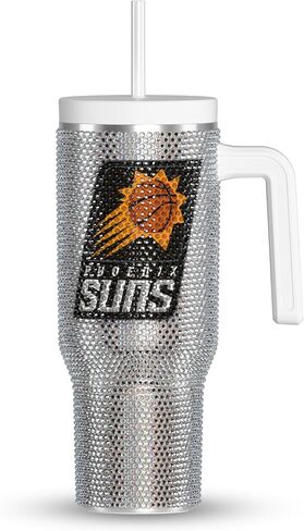 Hydrapeak x NBA Officially Licensed Boston Celtics Voyager 40 oz Stainless Steel Bling Tumbler with Handle, Insulated Rhinestone Water Bottle With Straw & Lid, Includes Gift Box in Kuwait