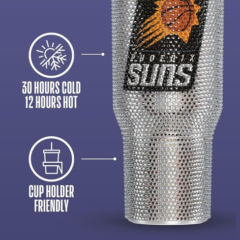 Hydrapeak x NBA Officially Licensed Boston Celtics Voyager 40 oz Stainless Steel Bling Tumbler with Handle, Insulated Rhinestone Water Bottle With Straw & Lid, Includes Gift Box in Kuwait