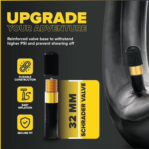 Ultraverse 26 x 3.0 Inner Tube Set with Schrader Valve - Ideal for Mountain Bikes & E-Bikes with 26-Inch Fat Tires - Durable & Reliable Performance- 2 Pack with Tire Levers in Kuwait