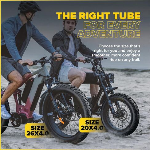 Ultraverse 26 x 3.0 Inner Tube Set with Schrader Valve - Ideal for Mountain Bikes & E-Bikes with 26-Inch Fat Tires - Durable & Reliable Performance- 2 Pack with Tire Levers in Kuwait