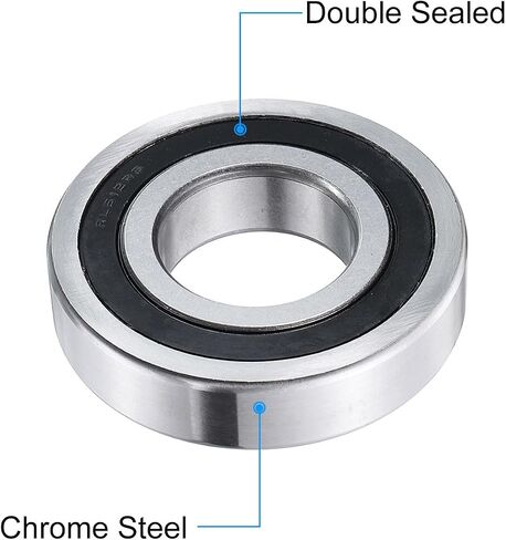 uxcell RLS9-2RS Deep Groove Ball Bearings 1.119 x 2.5 x 0.628 Inch Chrome Steel Bearing Double Sealed ABEC3 ZV2 Bearings in Kuwait
