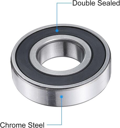 uxcell RLS9-2RS Deep Groove Ball Bearings 1.119 x 2.5 x 0.628 Inch Chrome Steel Bearing Double Sealed ABEC3 ZV2 Bearings in Kuwait