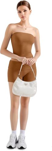 Suuksess Women 2 قطعة Tube Top Lounge Sets Modal Out Shorts Set Set Set Set Set Matching Outfit in Kuwait