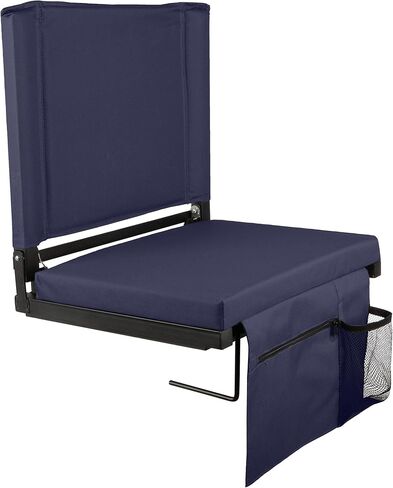 Home-Complete Bleacher Seat - Stadium Seat Cushion with Pocket and Cupholder - Wide Sports Chair - Stadium Seats with Back Support (Maroon) in Kuwait