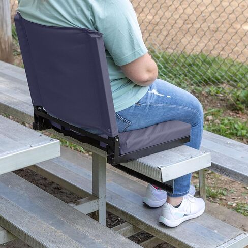 Home-Complete Bleacher Seat - Stadium Seat Cushion with Pocket and Cupholder - Wide Sports Chair - Stadium Seats with Back Support (Maroon) in Kuwait