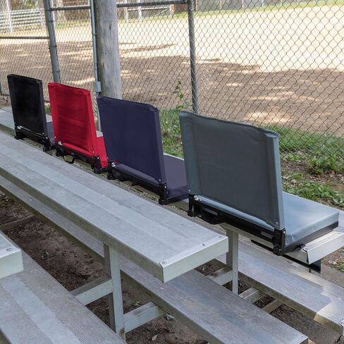 Home-Complete Bleacher Seat - Stadium Seat Cushion with Pocket and Cupholder - Wide Sports Chair - Stadium Seats with Back Support (Maroon) in Kuwait
