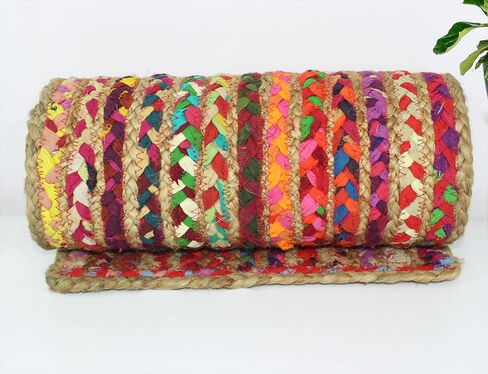 COTTON CRAFT Jute Braided Table Runner - Rustic Farmhouse Table Runner - Jute Kitchen Table Runner - Harvest Fall Thanksgiving Holiday Christmas Party Dining Tabletop Runner - 13x36 inches - Natural in Saudi Arabia