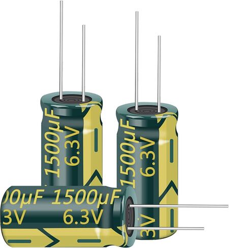 20pcs 16V 1500UF Capacitor 10x20mm（0.39x0.79in） High Frequency Aluminum Electrolytic Capacitors for TV, LCD Monitor, Game in Kuwait