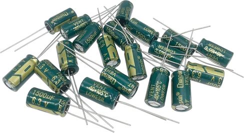 20pcs 16V 1500UF Capacitor 10x20mm（0.39x0.79in） High Frequency Aluminum Electrolytic Capacitors for TV, LCD Monitor, Game in Kuwait