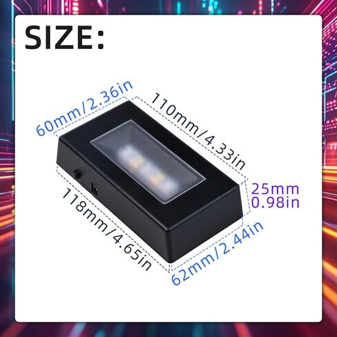 LED Light Base Rectangle Display Stand, 3D Crystal Light Base with 7 Color and USB Cable, Multicolor Lighted Rectangle Stand for Crystal Glass Ball/Art Display/Holiday Party Decoration(Black) (Sliver) in Kuwait