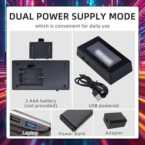 LED Light Base Rectangle Display Stand, 3D Crystal Light Base with 7 Color and USB Cable, Multicolor Lighted Rectangle Stand for Crystal Glass Ball/Art Display/Holiday Party Decoration(Black) (Sliver) in Kuwait