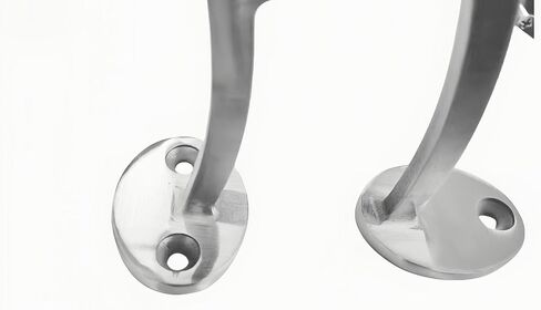 Stainless Steel 304 Bar & Floor Mount Combination Foot Rail Bracket ,Fits 50.8mm/2inch OD Bar Foot Rail Tubing Furniture Hardware with Screws (Matte Black, 2Pack) in Kuwait