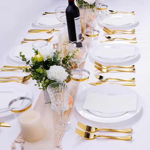 100PCS Black Plastic Dinner Plates 10inch, Premium Hard Disposable Plates for Party, Wedding in Kuwait